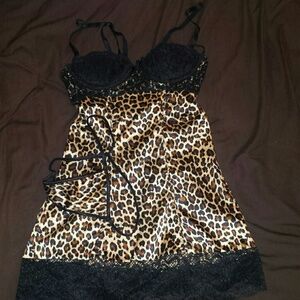 🇺🇦 Copy Animal Print Sexy Lace Lingerie Bustier NWOT